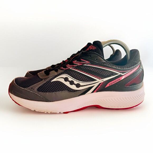 Saucony COHESION 14 Running Shoes Womens‎ Size 9 Sneakers BLACK/FUCHSIA Comfort - Picture 1 of 9